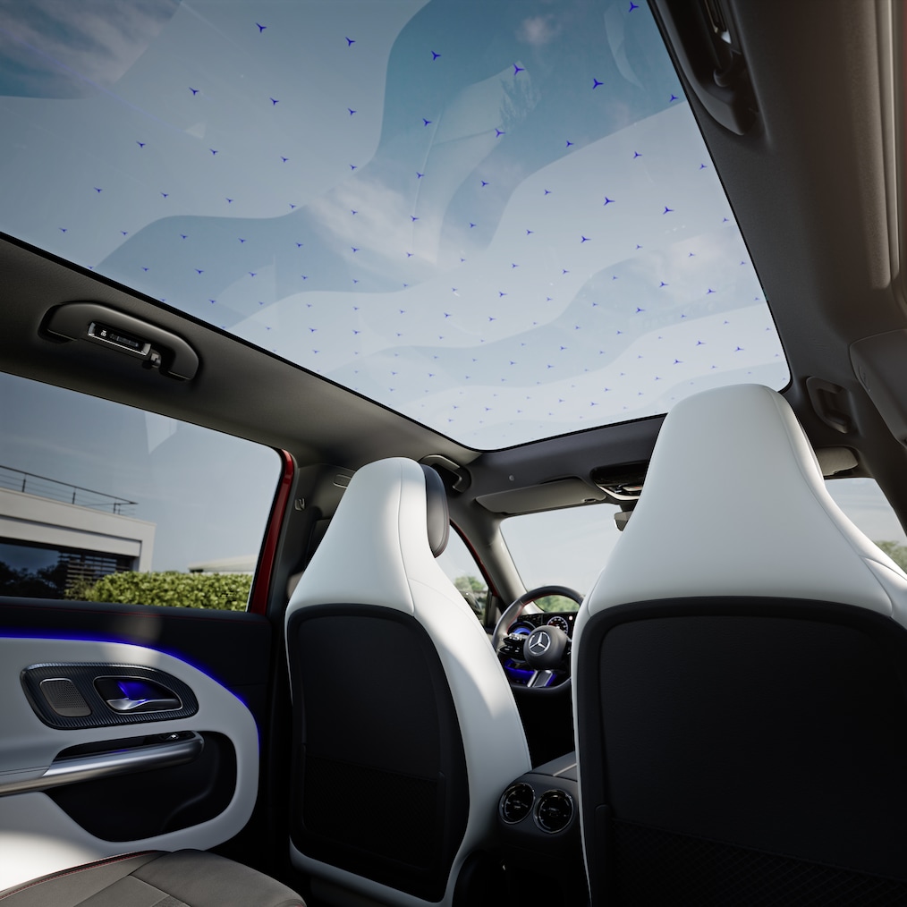 SKY CONTROL panoramataget på GLB fra Mercedes-Benz.