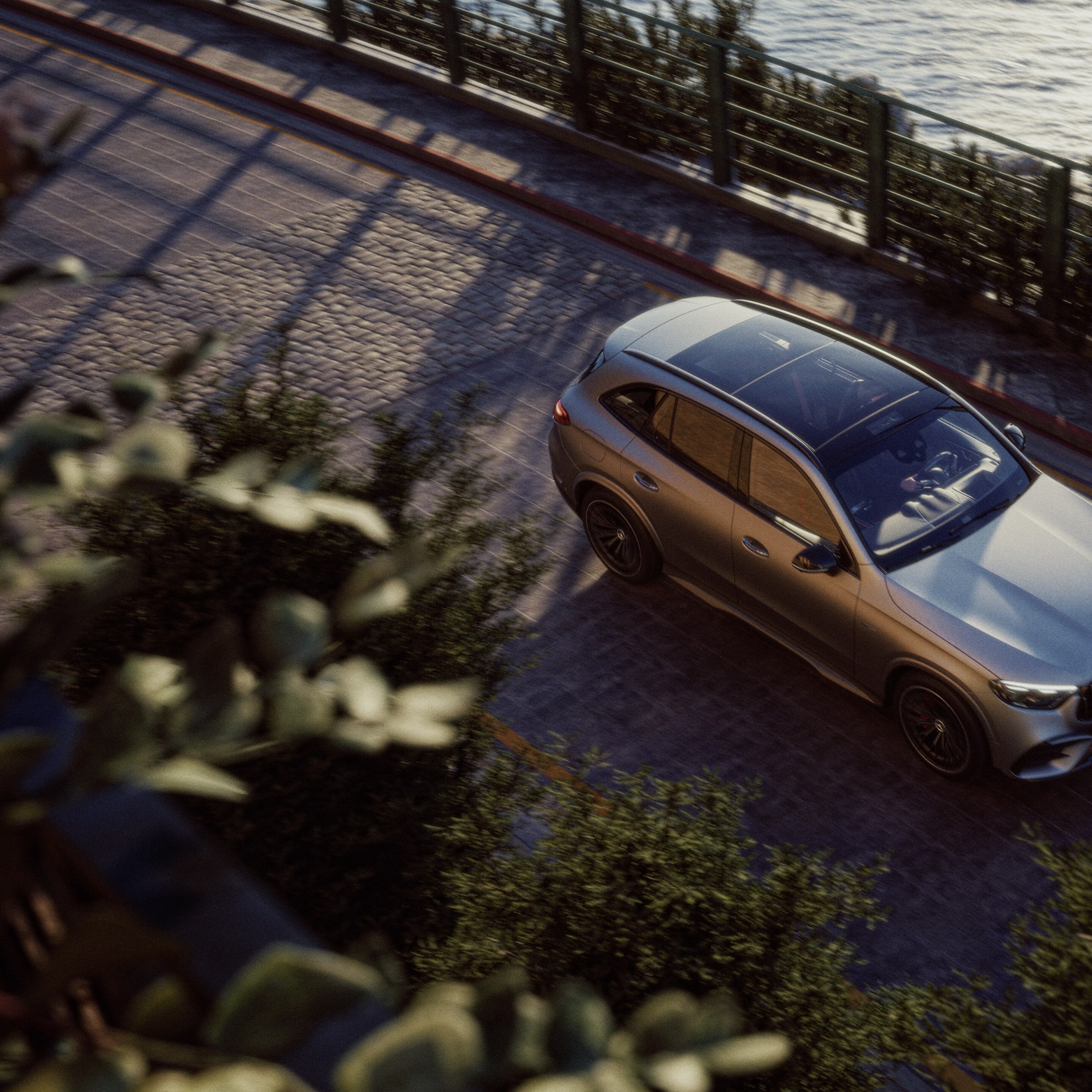 Eksteriøret på den ny Mercedes-AMG GLC SUV.