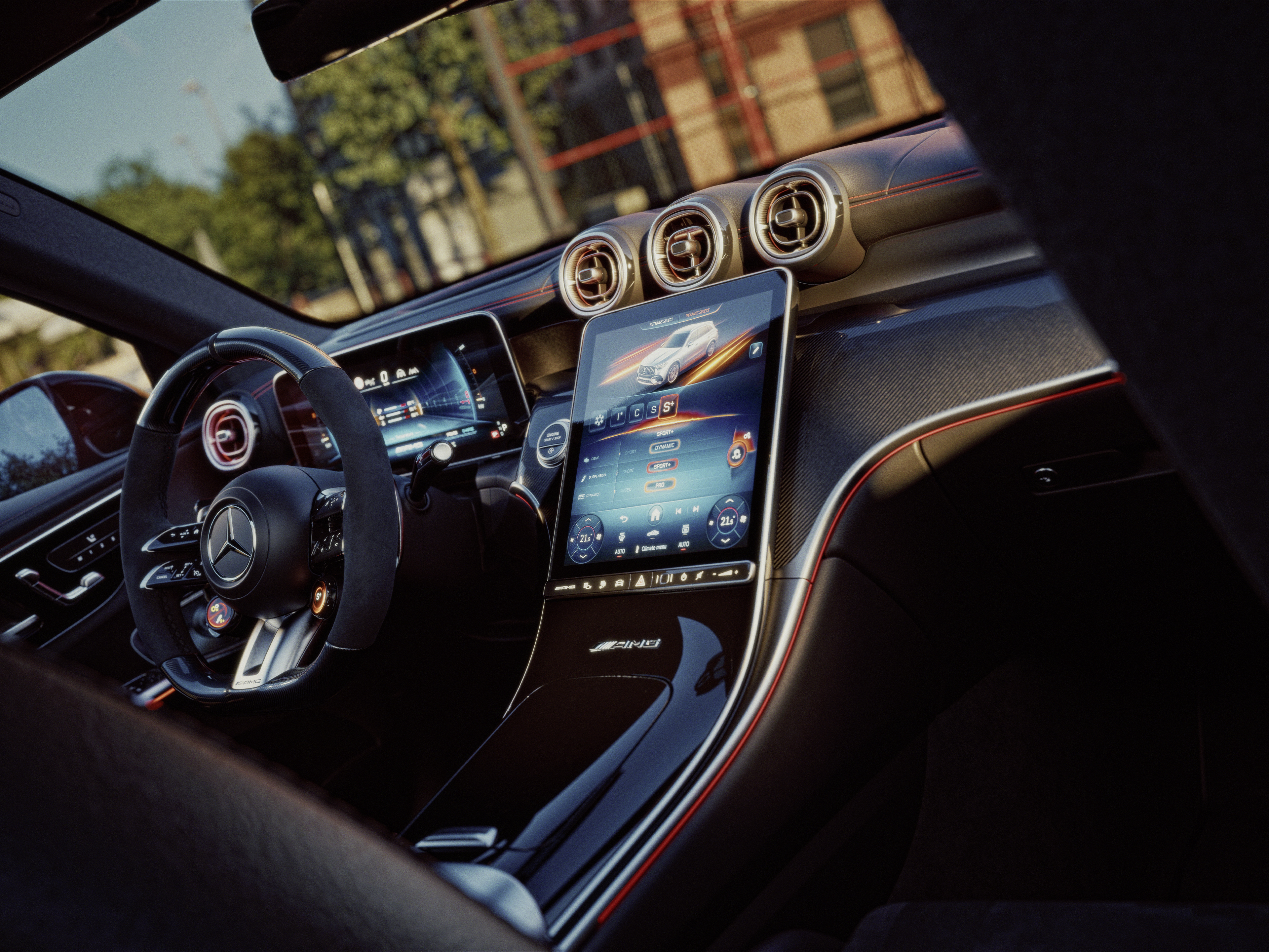 Interiør | GLC | Mercedes-AMG Interiøret i den ny Mercedes-AMG GLC SUV.