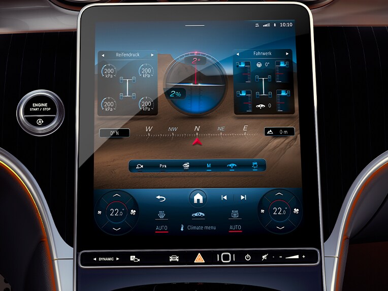 Midterdisplayet i GLC fra Mercedes-Benz.