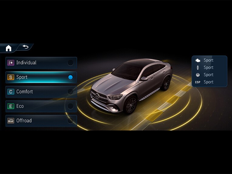 DYNAMIC SELECT-funktionen i Mercedes-Benz GLE coupé.