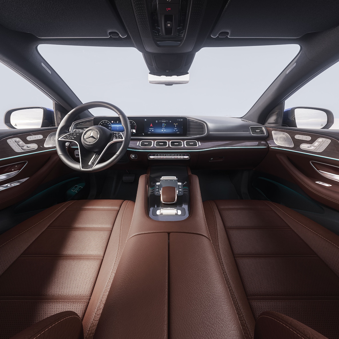 Interiøret i Mercedes-Benz GLE coupé.