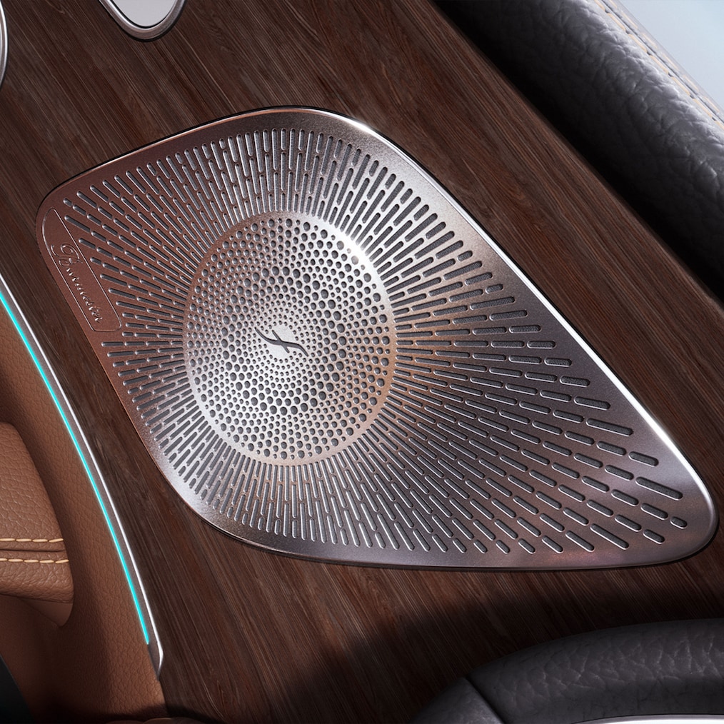 Højttalerne til Burmester® surround soundsystemet i Mercedes-Benz GLE coupé.