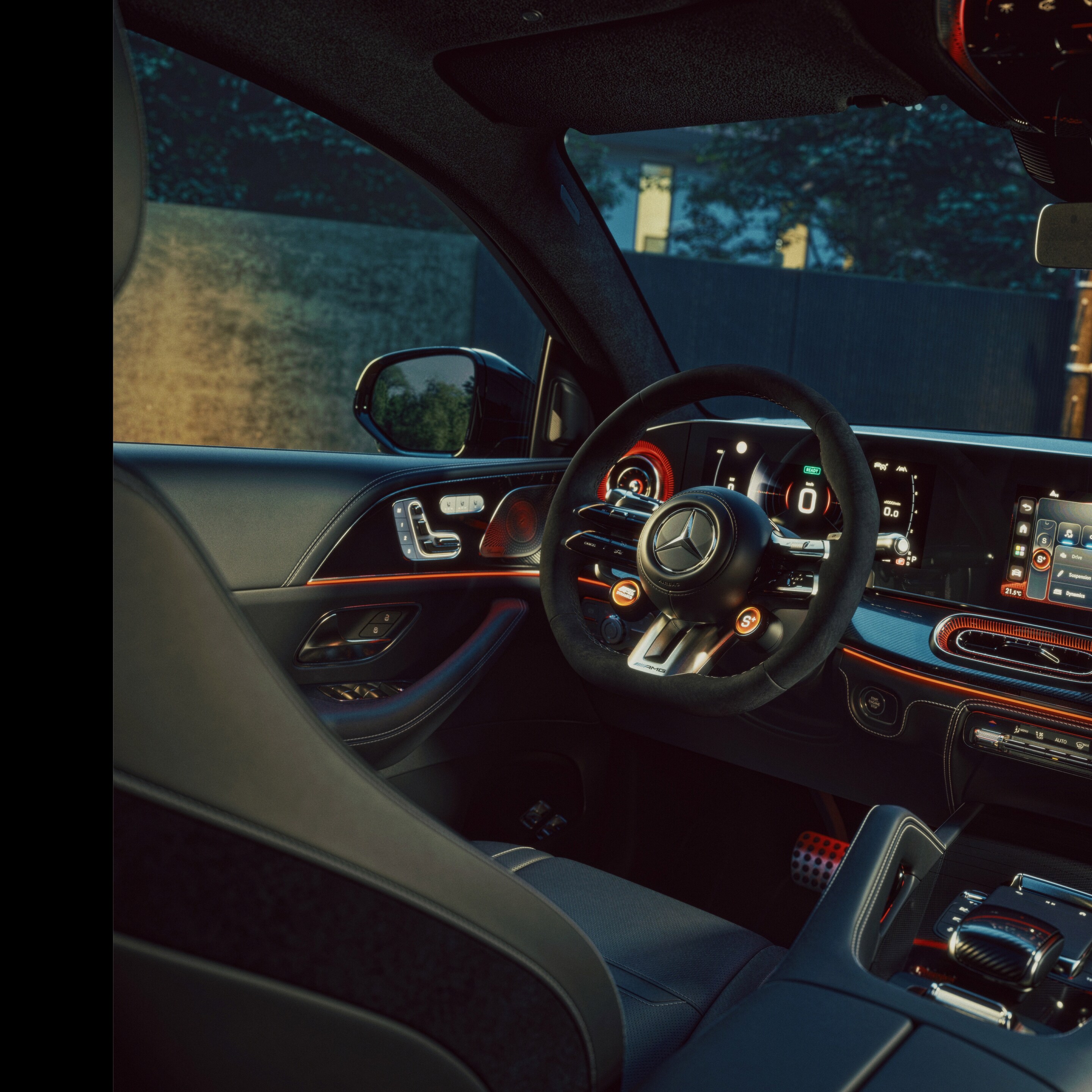Interiøret i den ny Mercedes-AMG GLE coupé.