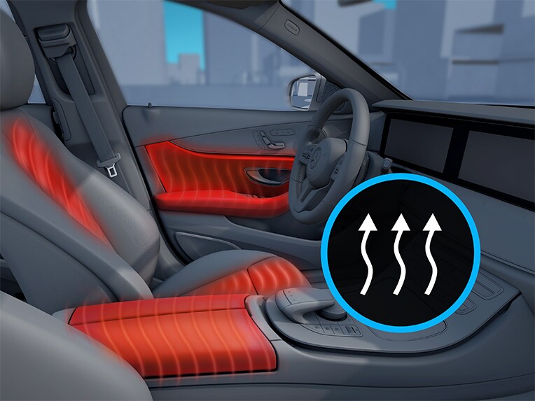 Et billede af varmekomfortpakken i Mercedes-Benz GLE.
