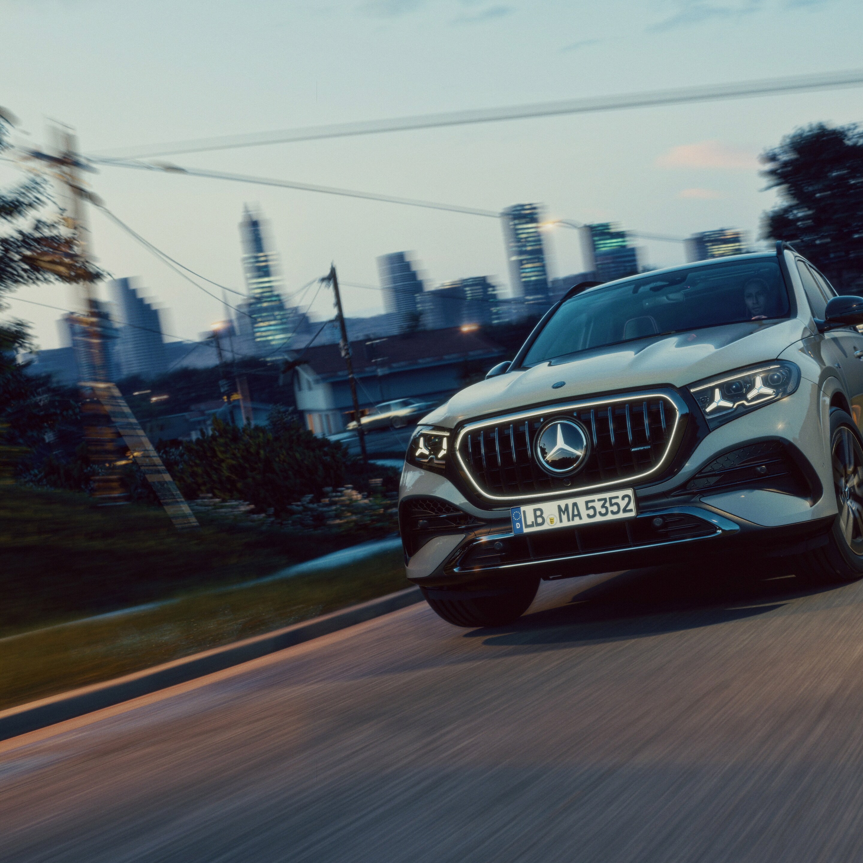 Den ny Mercedes-AMG GLE set forfra.