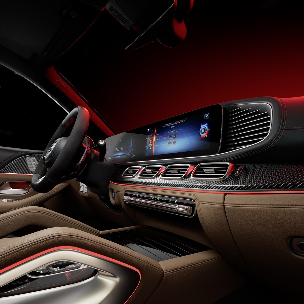 Widescreen cockpittet i GLS 63 4MATIC+ fra Mercedes-AMG.