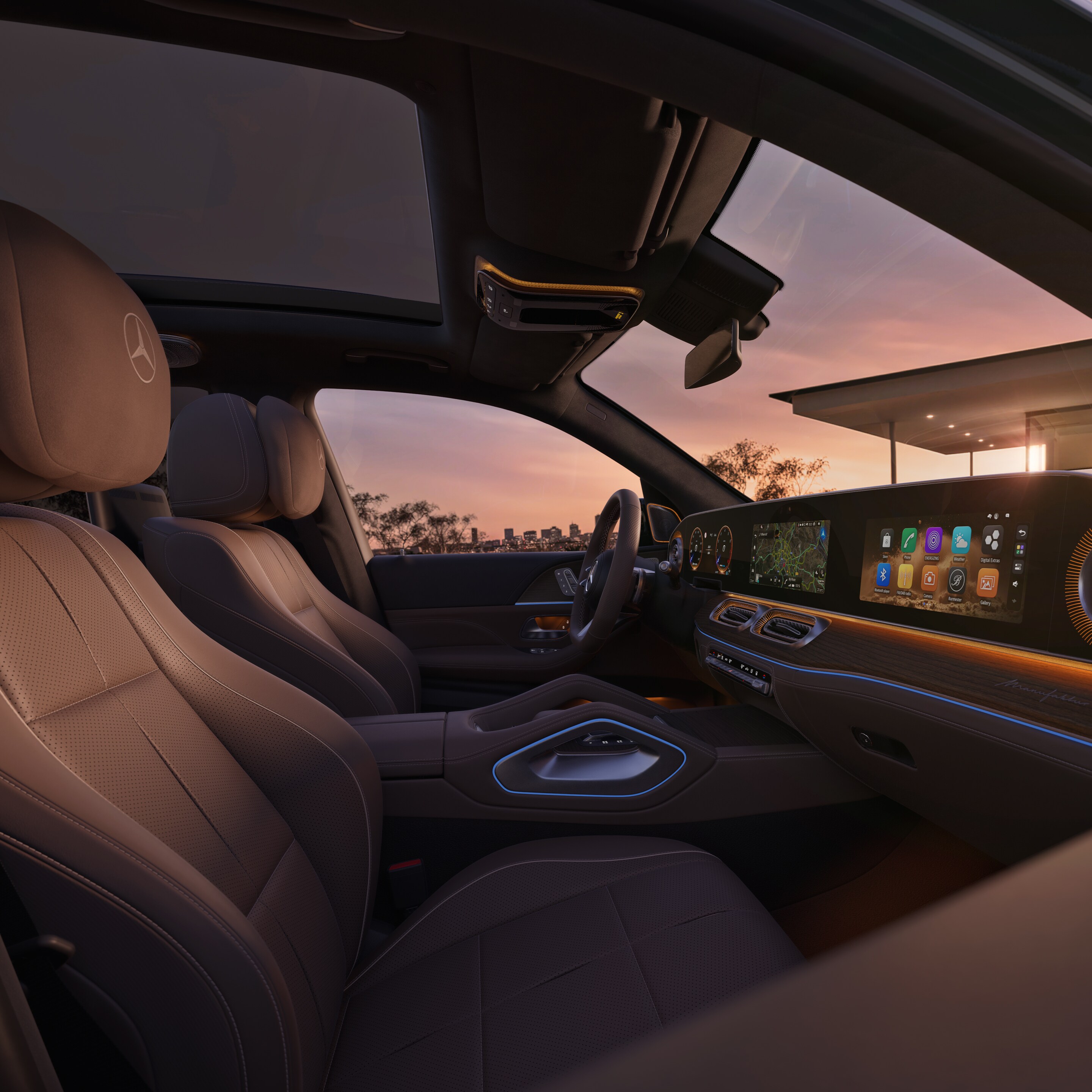 Interiøret i den ny GLS fra Mercedes-Benz.