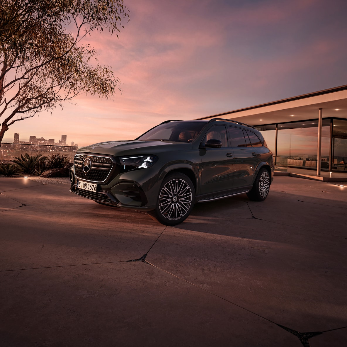 Eksteriøret på den nye GLS fra Mercedes-Benz.