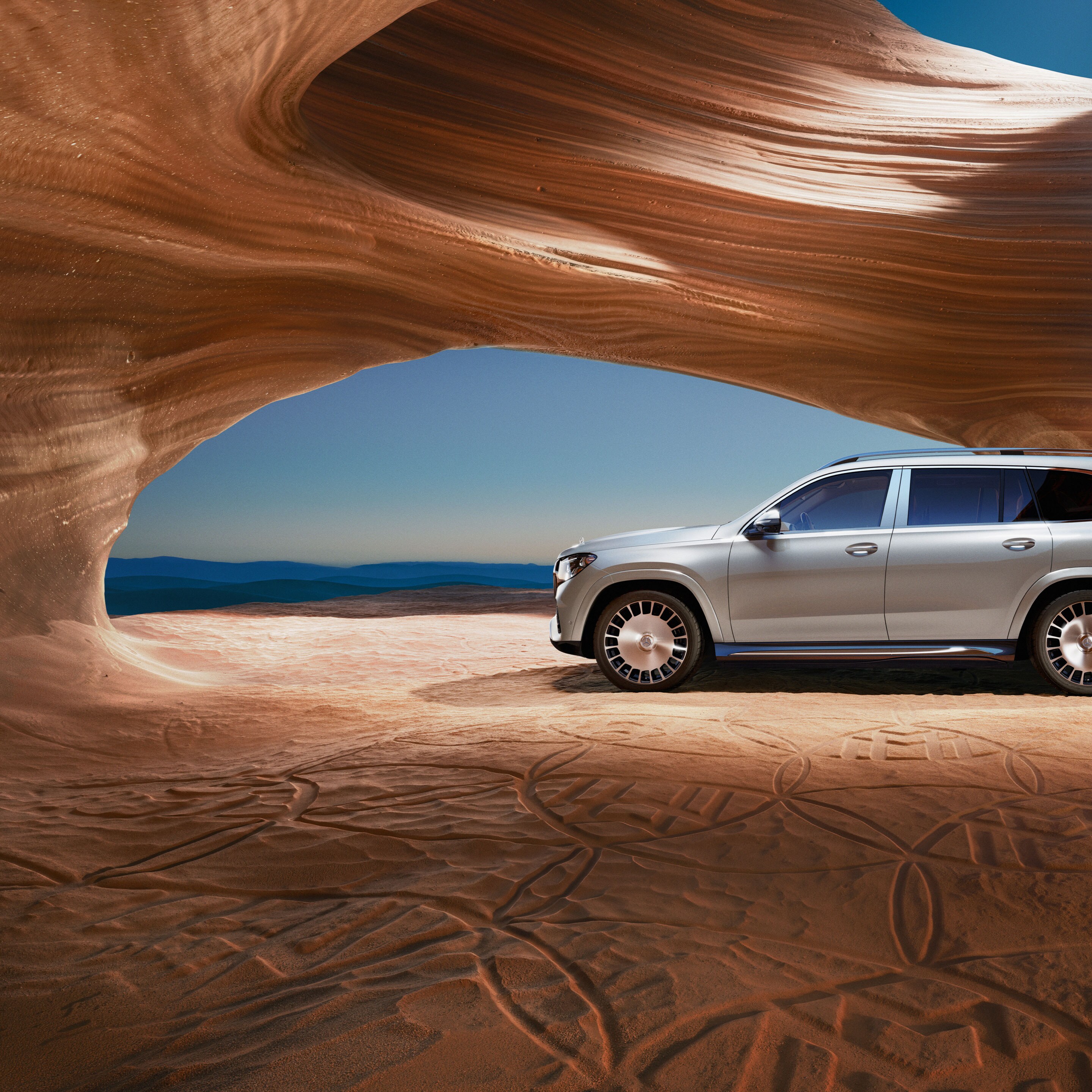 Mercedes-Maybach GLS set udefra.