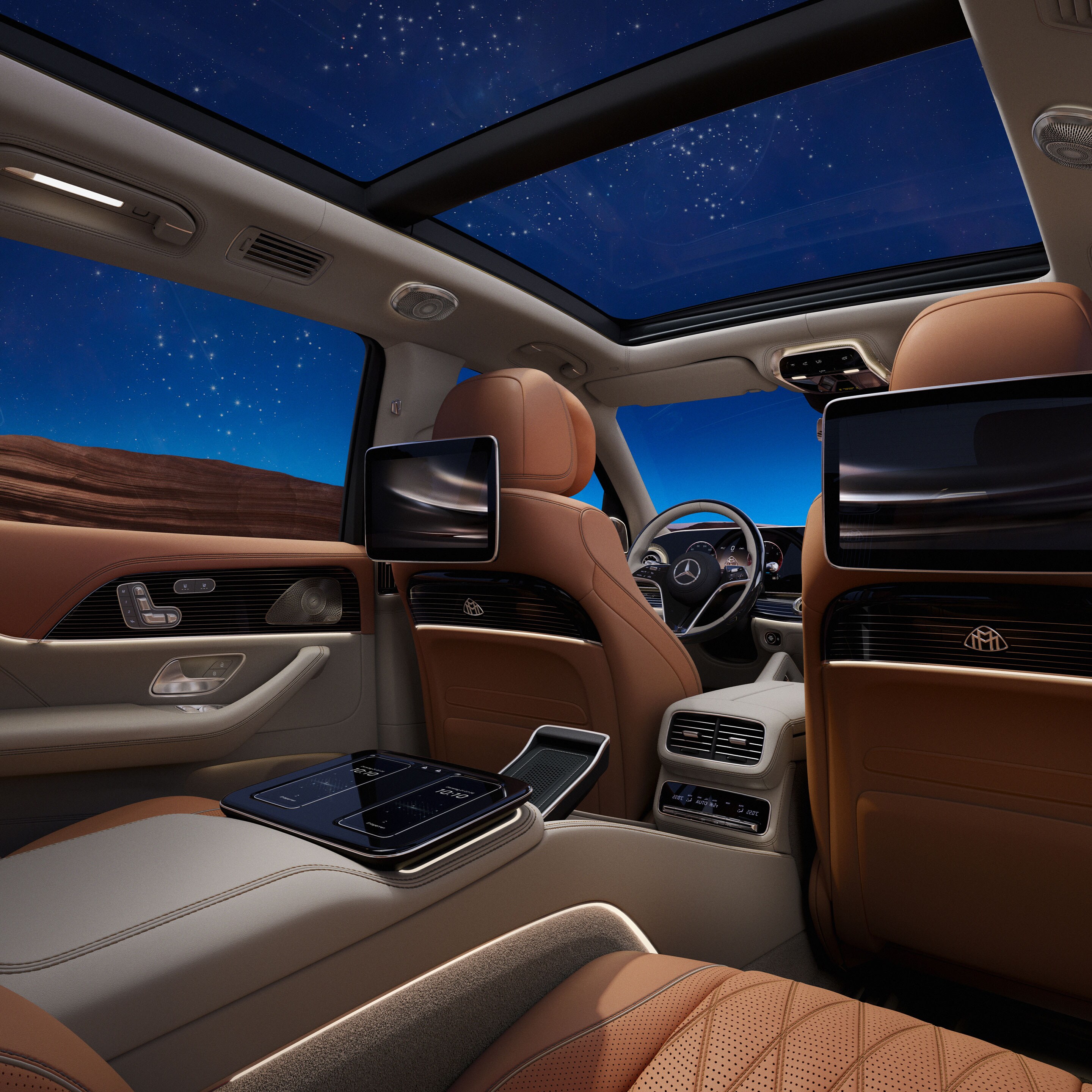 Mercedes-Maybach GLS set indefra.