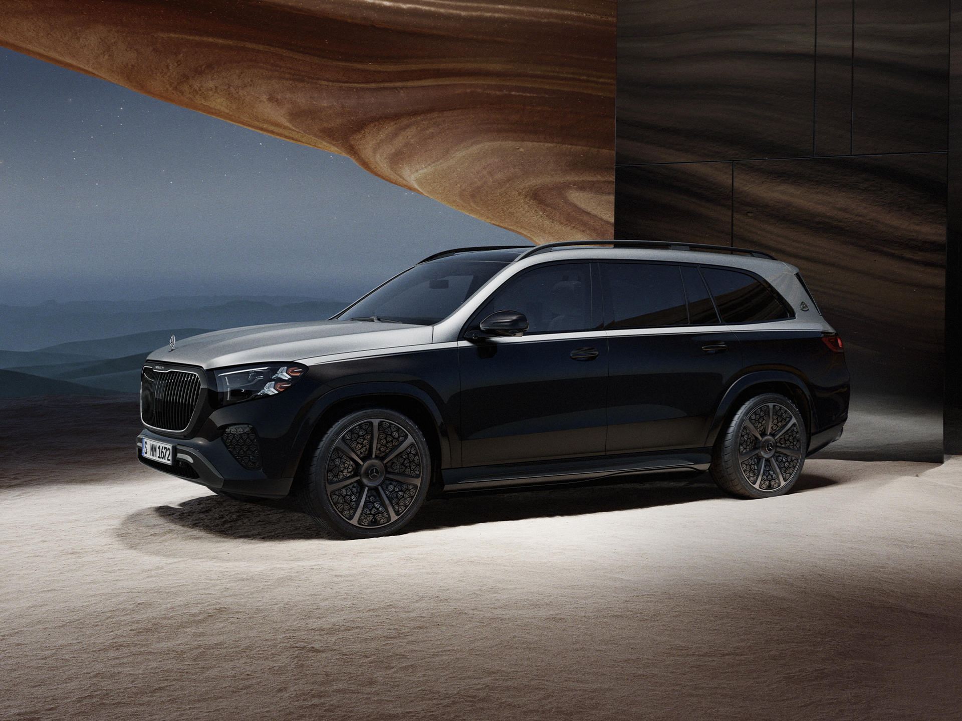 GLS Night Series | Mærket | Mercedes-Maybach Mercedes-Maybach GLS Night Series set forfra.