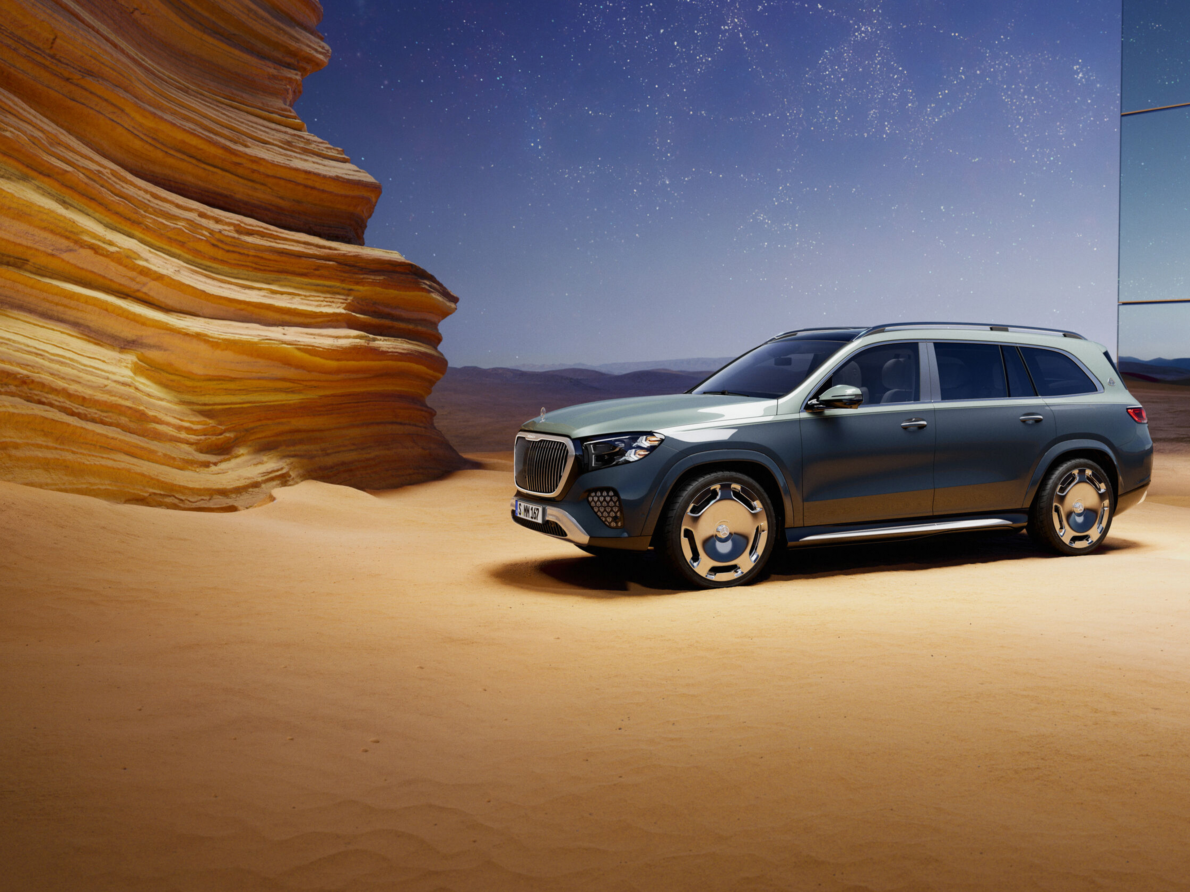 GLS SUV | Mærket | Mercedes-Maybach Mercedes-Maybach GLS SUV set forfra.