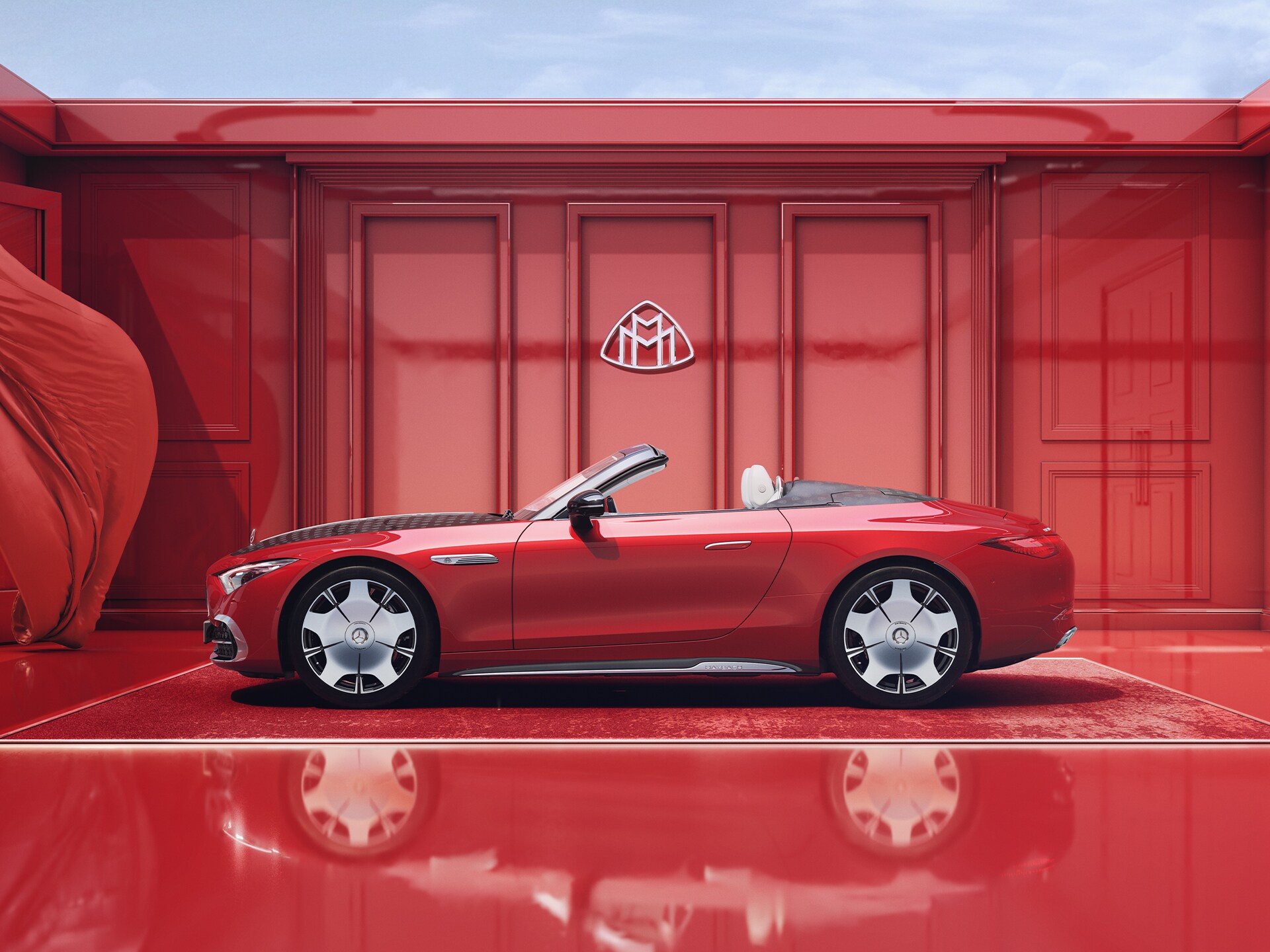 Mercedes-Maybach SL 680 set fra siden.