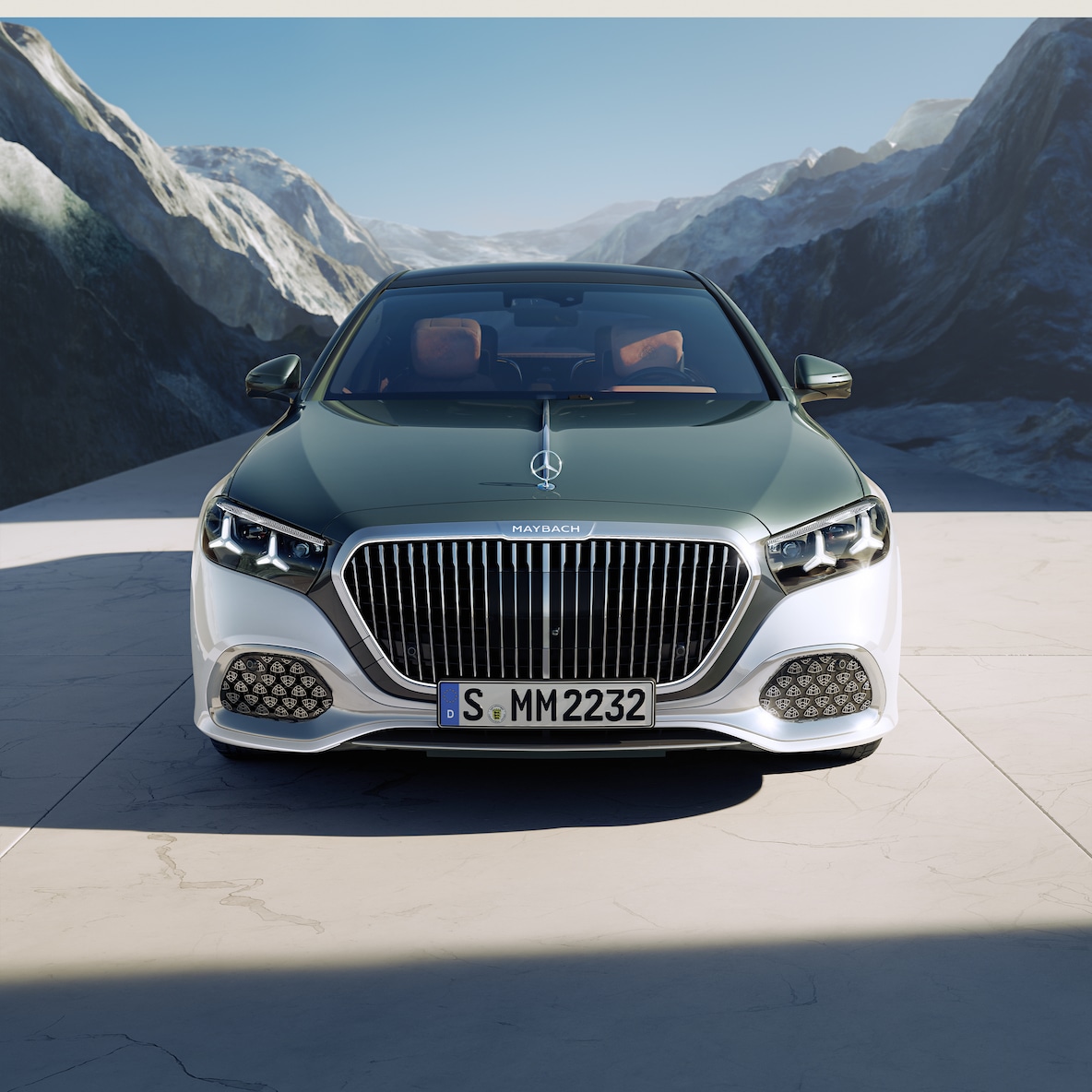 Den ny Mercedes-Maybach S-klasse med oplyst kølergrill.