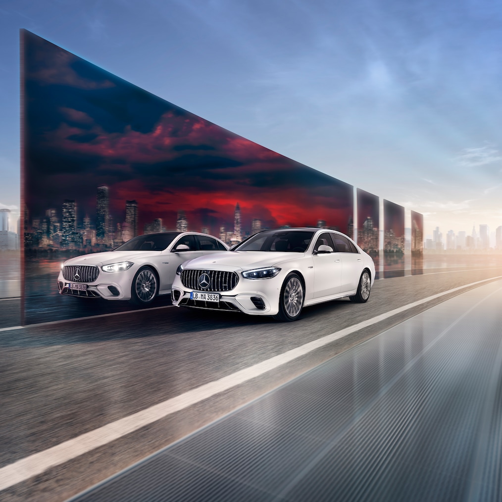 Dynamisk visning af Mercedes-AMG S 63 E PERFORMANCE (kørebillede).