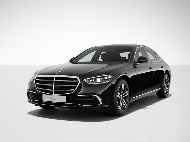 Eksteriøret på Mercedes-Benz S-Klasse sedan med standardudstyr.