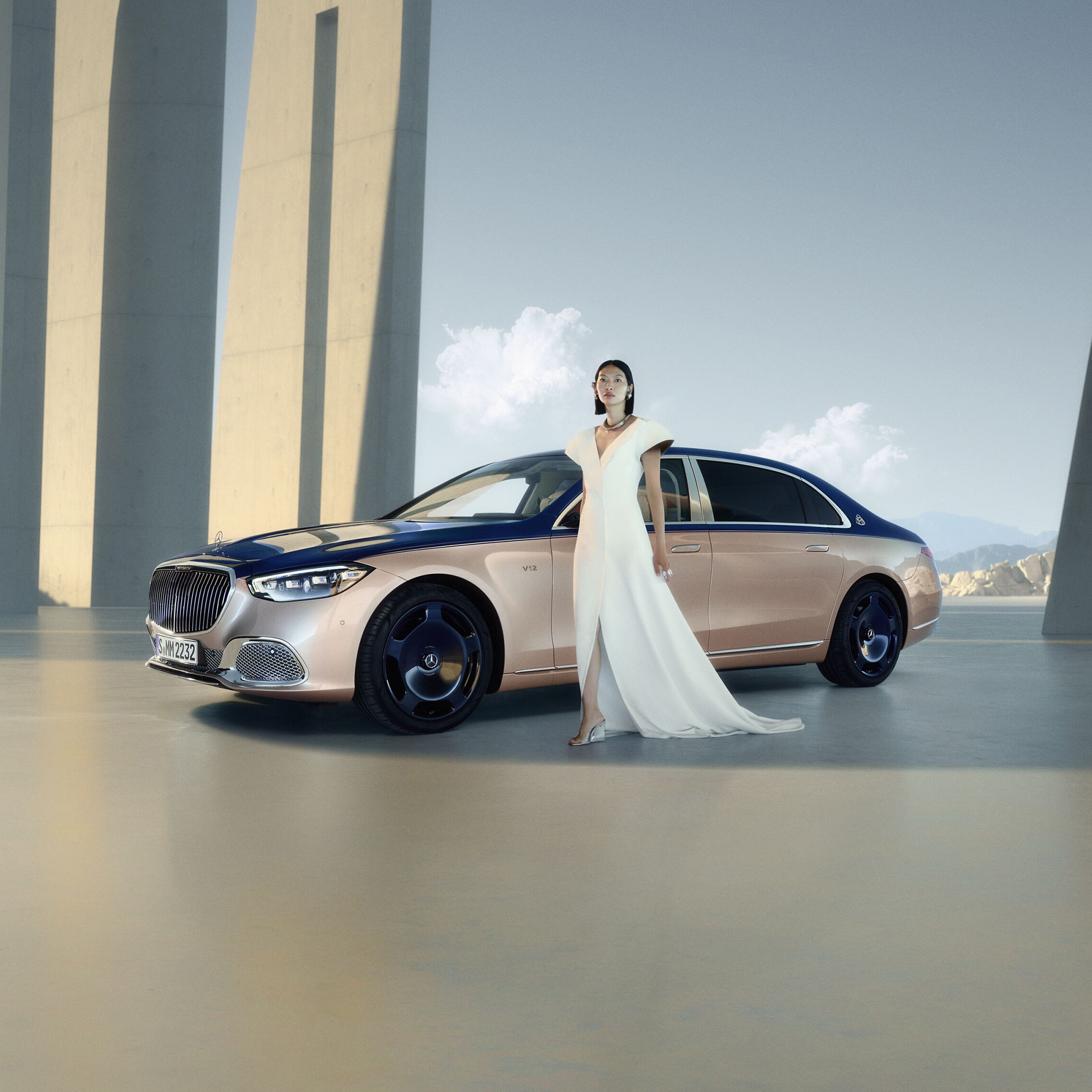 Mærket | SL 680 | Mercedes-Maybach Mercedes-Maybach S-Klasse set fra siden.