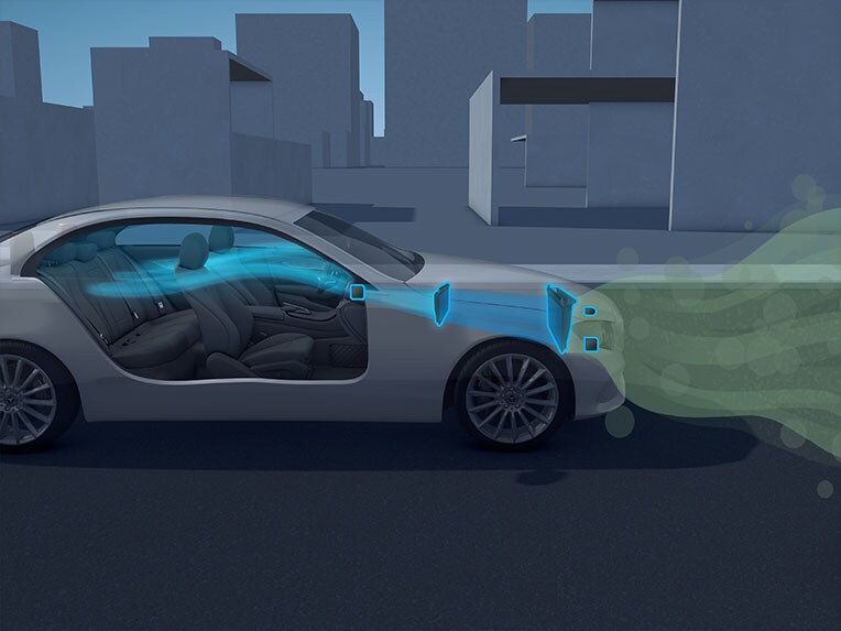 En illustration af ENERGIZING AIR CONTROL i Mercedes-AMG SL 63 S E PERFORMANCE.