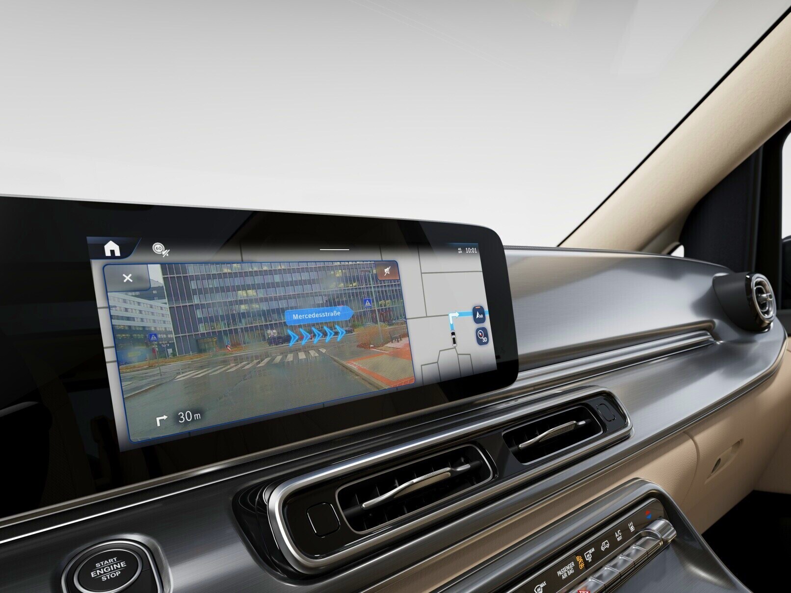 MBUX augmented reality til navigation i Mercedes-Benz V-Klasse Marco Polo.