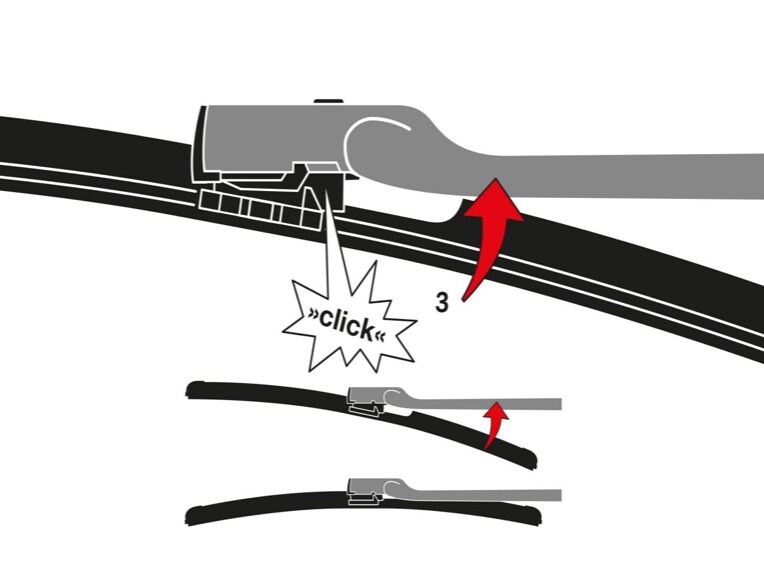 Illustration af viskerbladet, der klappes ind