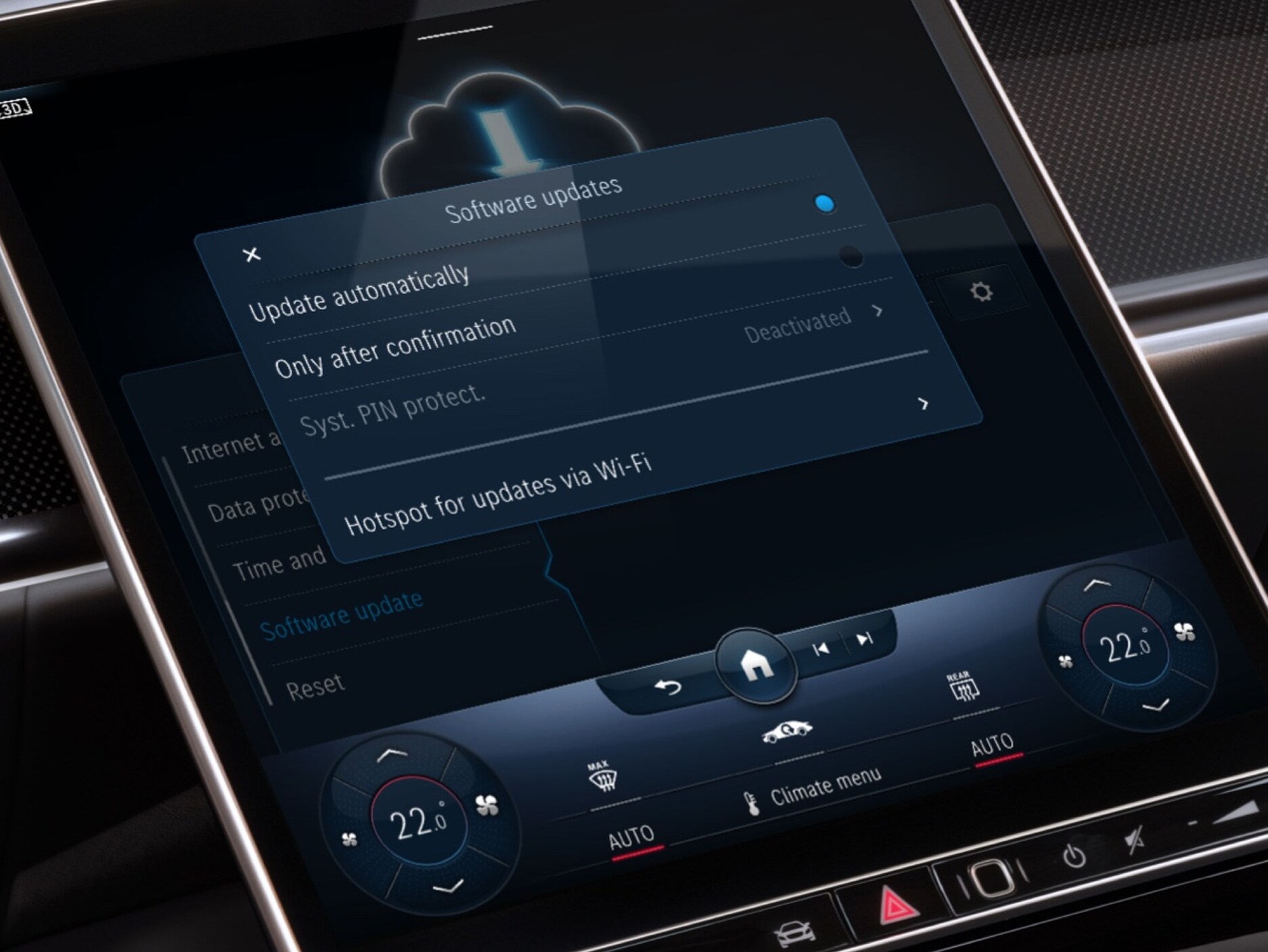 MBUX multimediesystemet opdaterer navigationskortet 