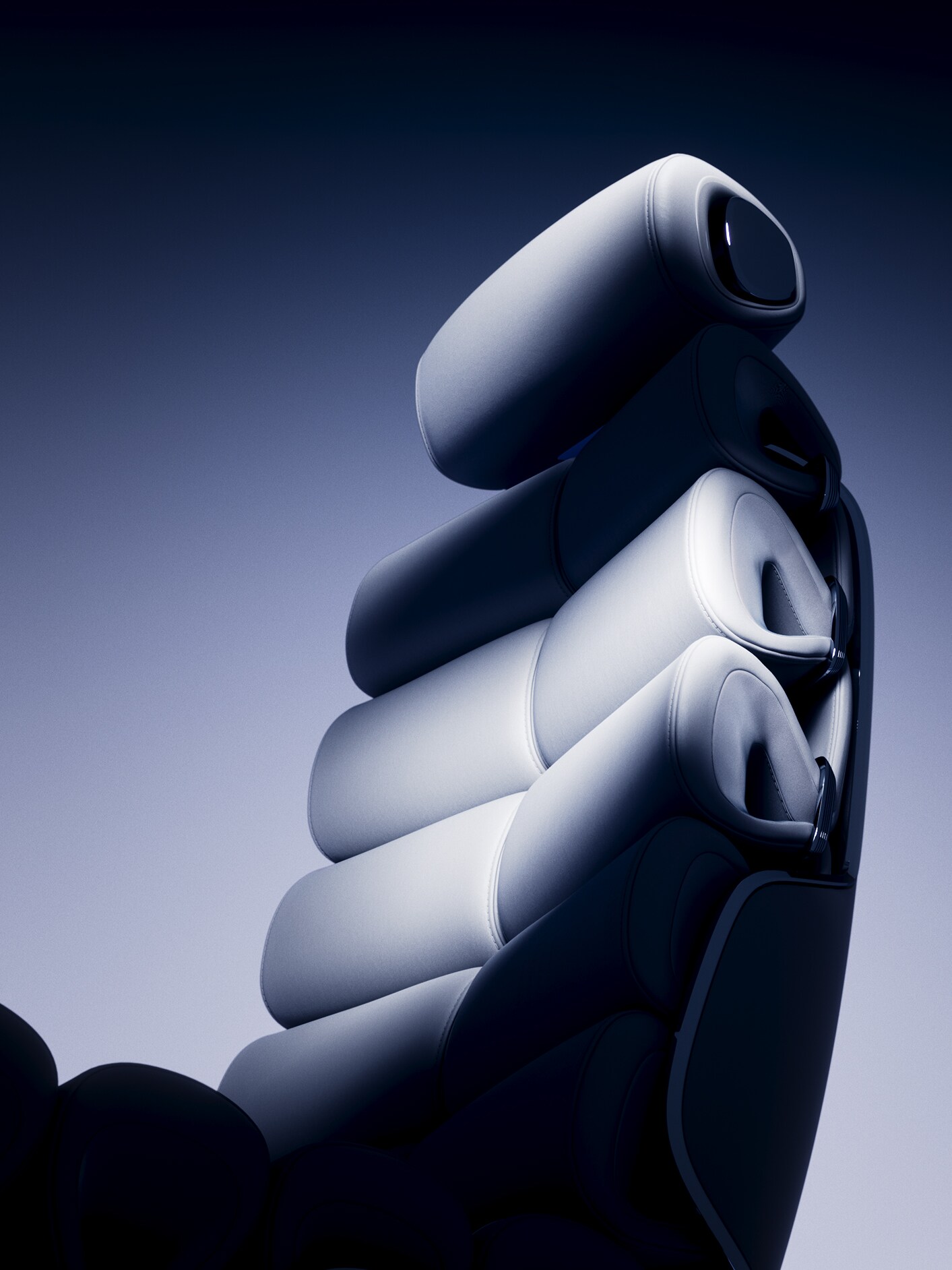 Ergonomisk komfortable loungestole i hvidt betræk