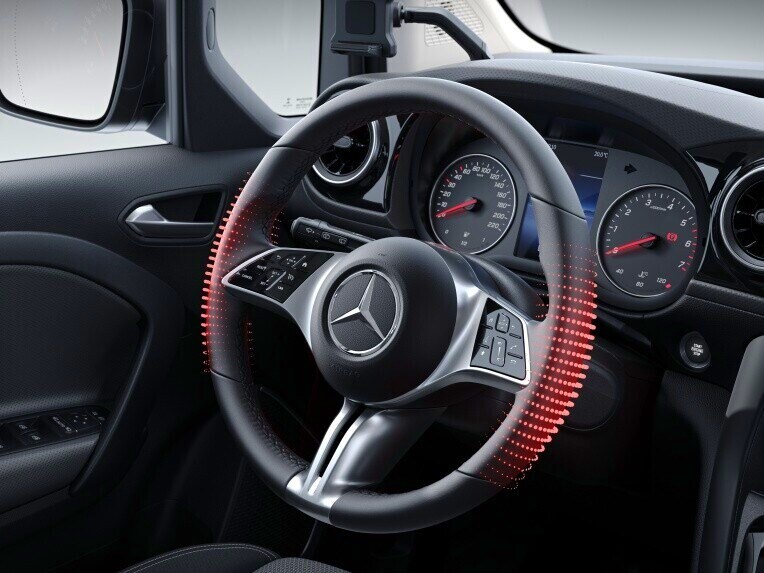 Det opvarmede multifunktionsrat i Mercedes-Benz Citan Kassevogn