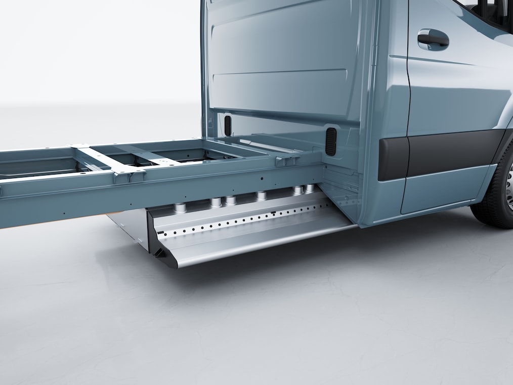 Højvoltsbatteriet i Mercedes-Benz eSprinter-chassiset.