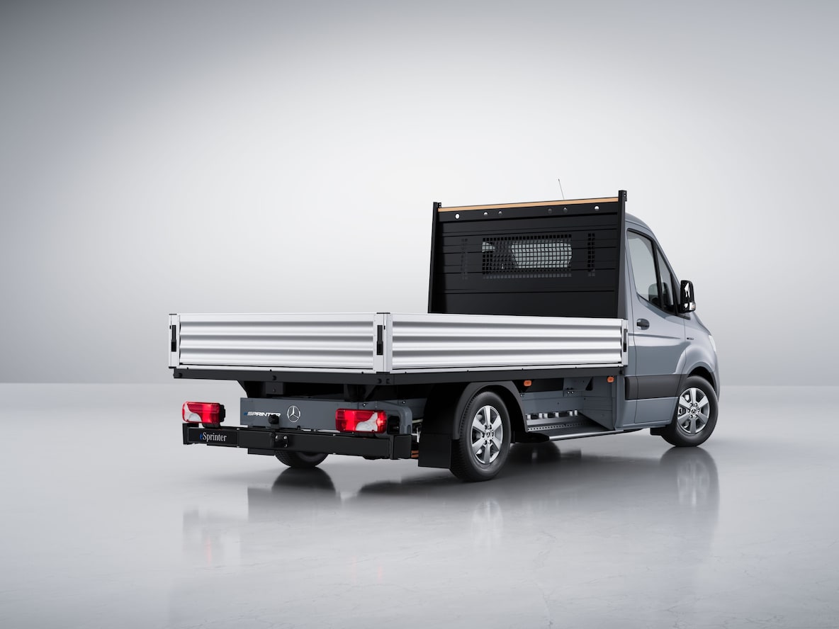 Mercedes-Benz eSprinter-chassiset som ladvogn.