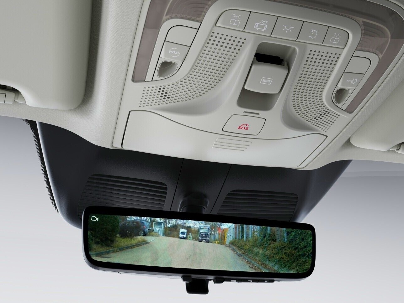 Det digitale bakspejl i Mercedes-Benz eVito Kassevogn