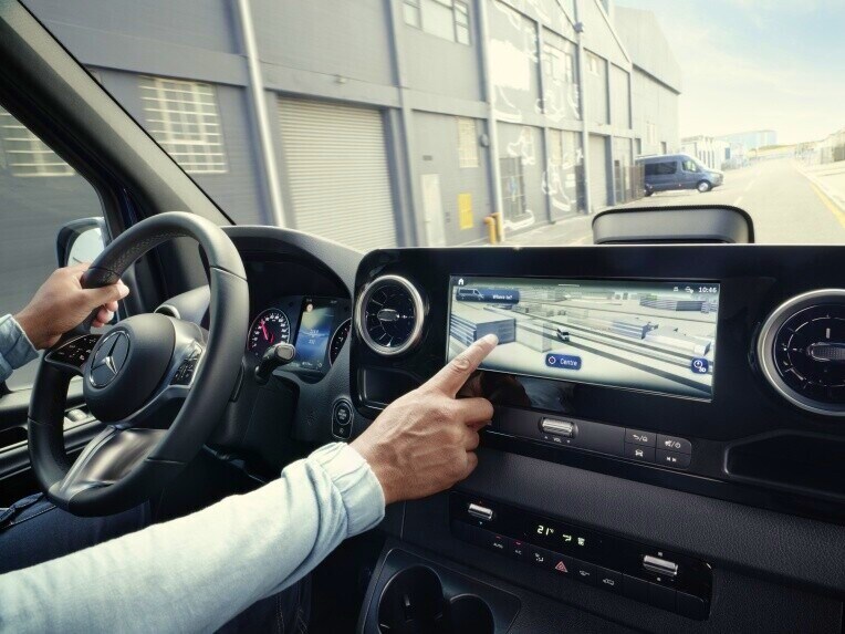 MBUX multimediesystem med navigation i Sprinter Chassis