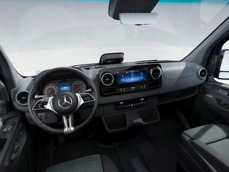 Førerkabinen i Mercedes-Benz Sprinter Kassevogn med udstyrslinjen PRO