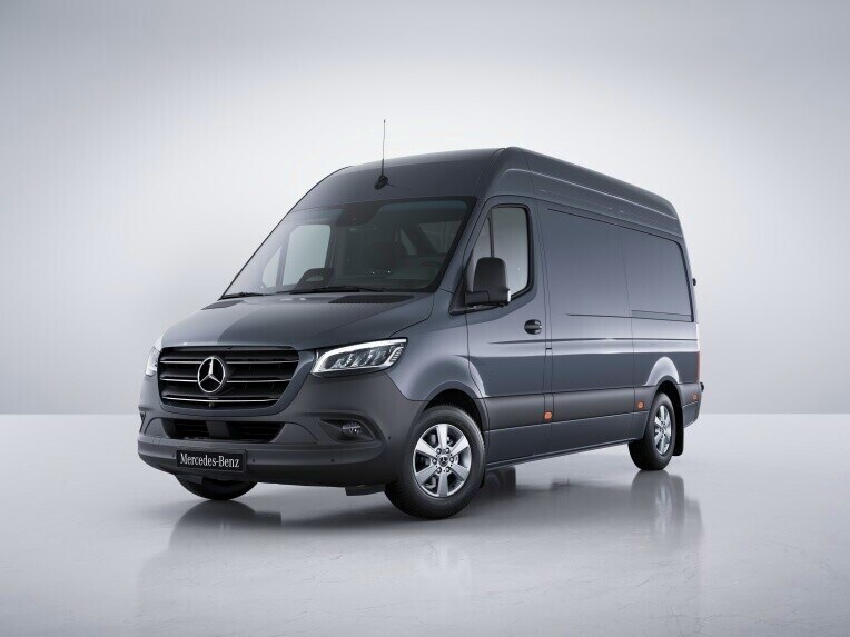 Mørk grå Mercedes-Benz Sprinter Kassevogn med udstyrslinjen SELECT