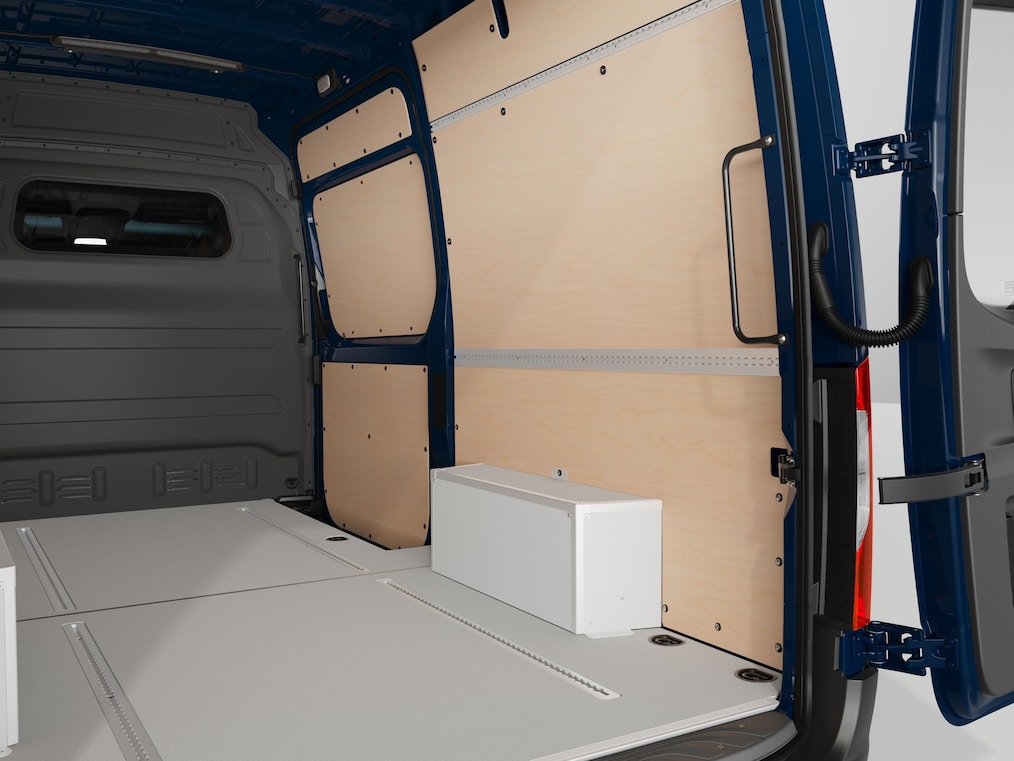 Lastrummet i Mercedes-Benz Sprinter kassevogn.