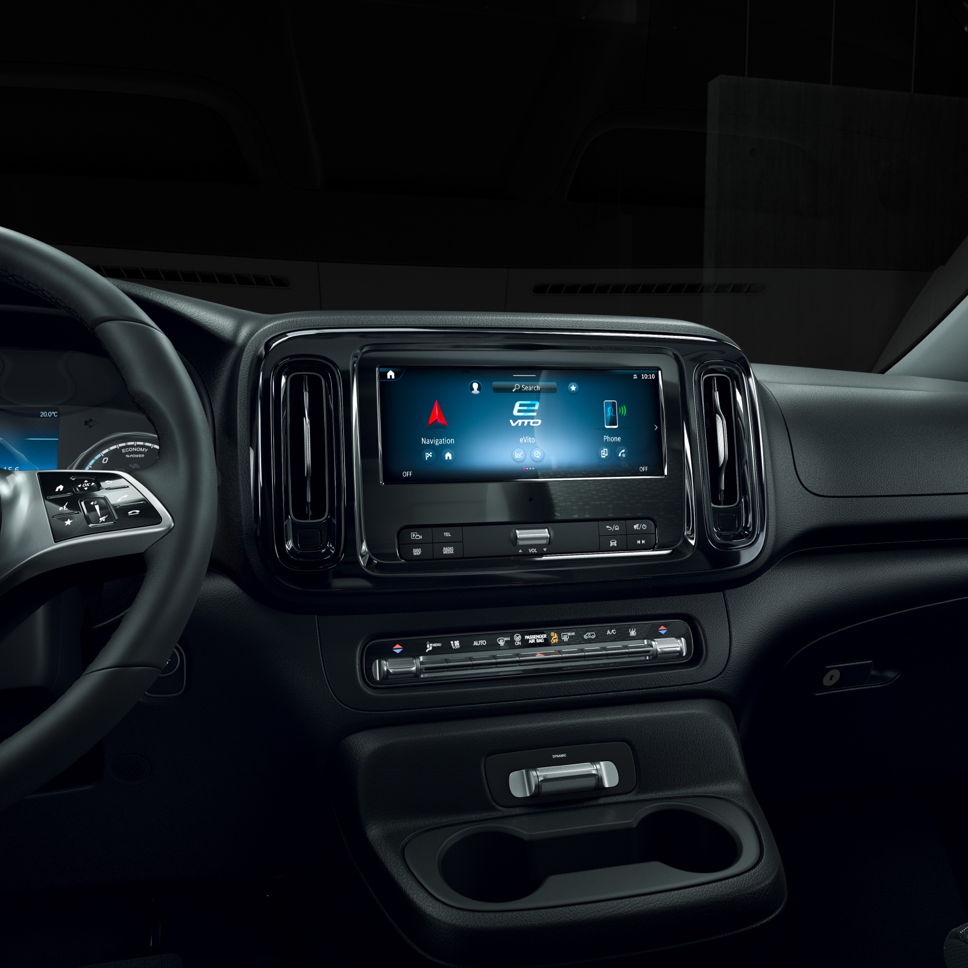 Intelligent konnektivitet | Mercedes-Benz varebiler MBUX multimediesystemet i Mercedes-Benz eVito.