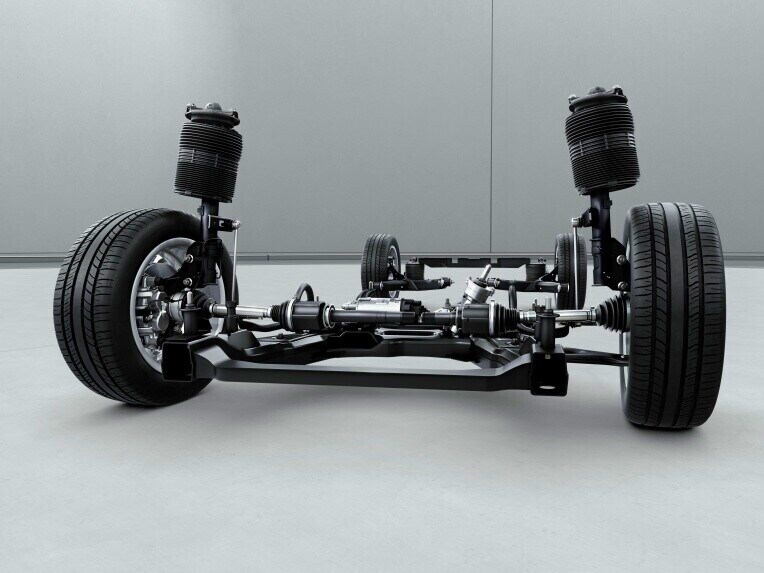 AIRMATIC-luftaffjedringen på Mercedes-Benz eVito Tourer